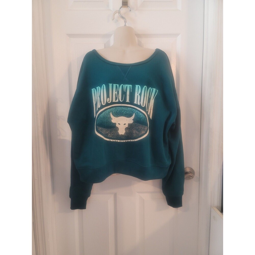 Under Armour Project Rock Terry Sweatshirt Oversized Loose Women’s Sz large